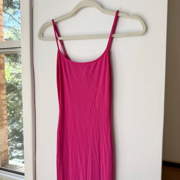 SKIMS Soft Lounge Long Slip Dress Maxi in Hot Pink XS - Picture 5 of 10
